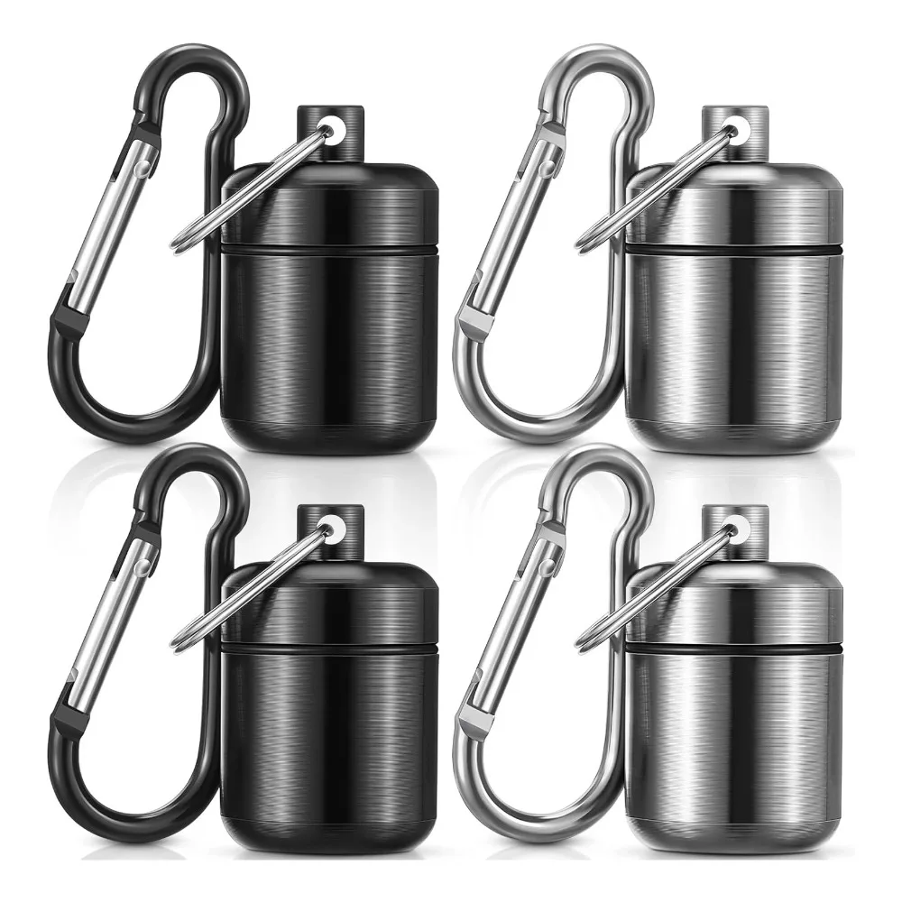 Novo quente premuim à prova dwaterproof água portátil mini caso pílula chaveiro caixa de viagem earplug recipiente garrafa com chaveiro para suporte de medicina