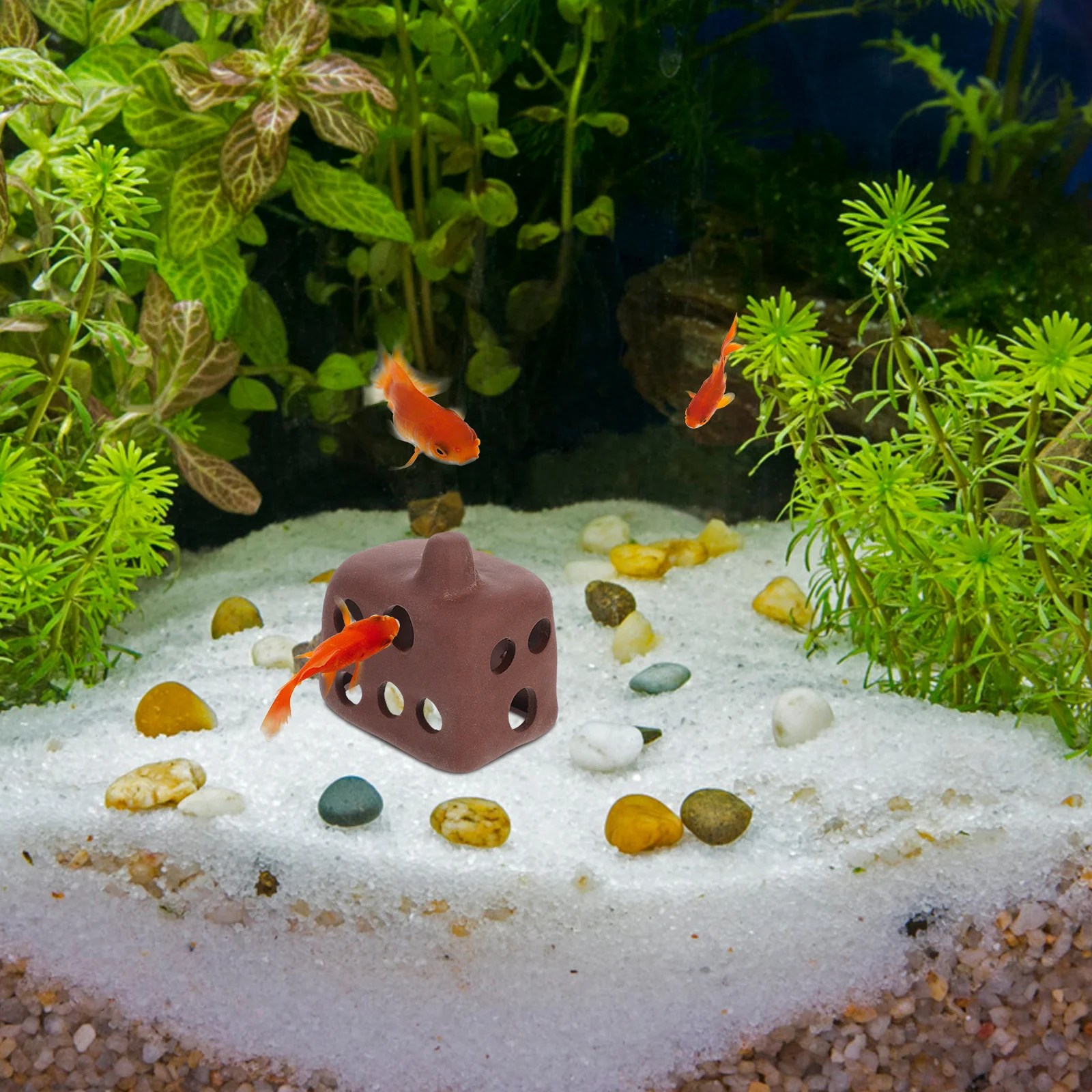 

7Pcs Aquarium Shrimp Shelter Hideout Purple Clay Ceramic Fish Tank Cave Breeding Decoration Ornaments Shrimp Tank Accessories