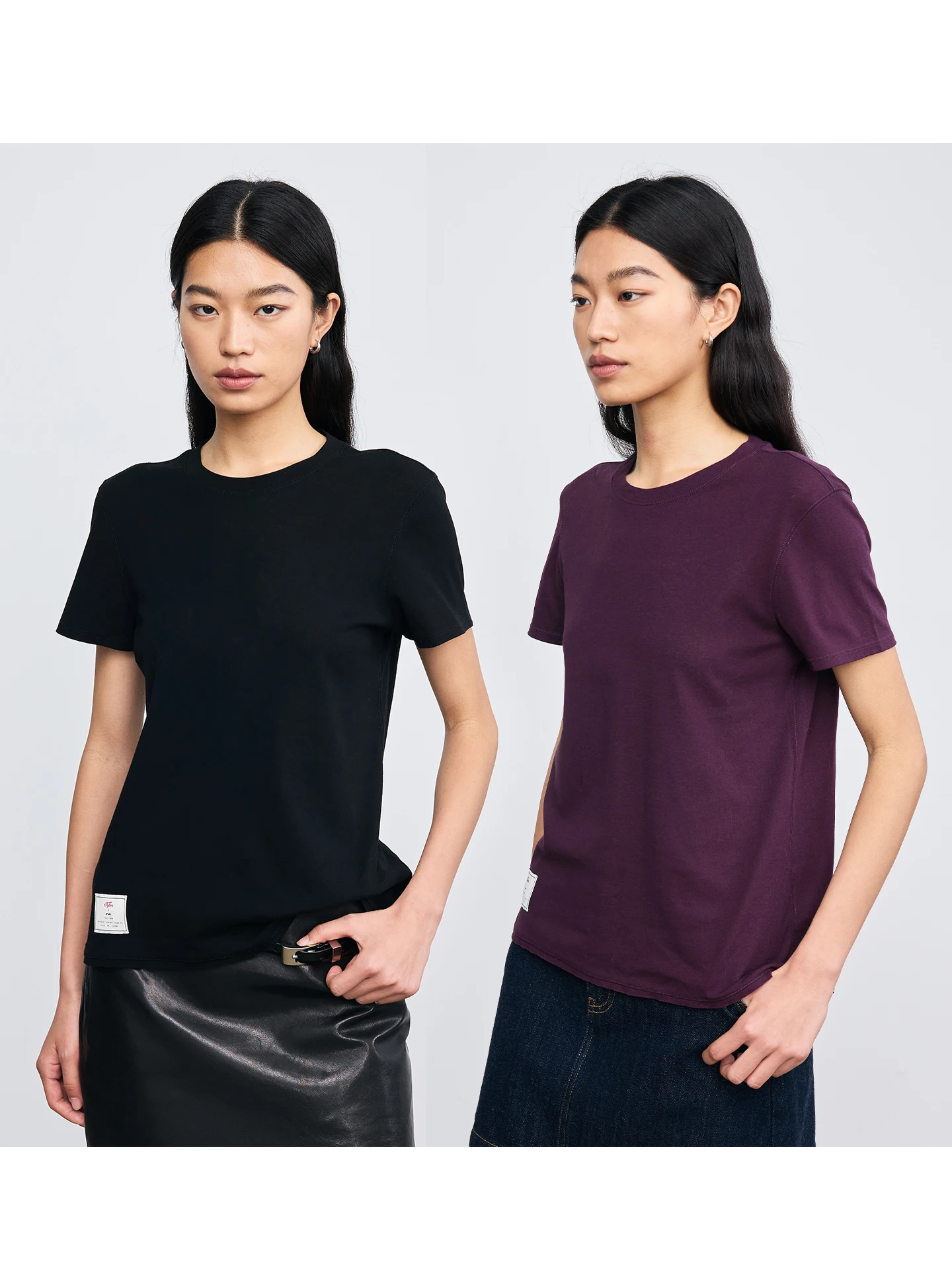 

Ayuko Strong Twist Cotton Color Short Sleeve T-Shirt Versatile Minimalist Style Available in Multiple Colors for Women