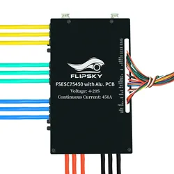 Flipsky FSESC 75450 84V wysoki prąd 450A ESC baza na Vesc z aluminiowa obudowa wodą chłodzącą do walczący Robot E-folia