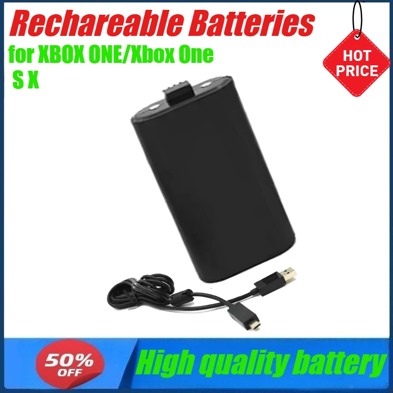 Rechargeable Battery Pack+2.5mUSB Charging Cable for XBOX ONE/Xbox One S X Wireless Game Controller Replacement Batteries