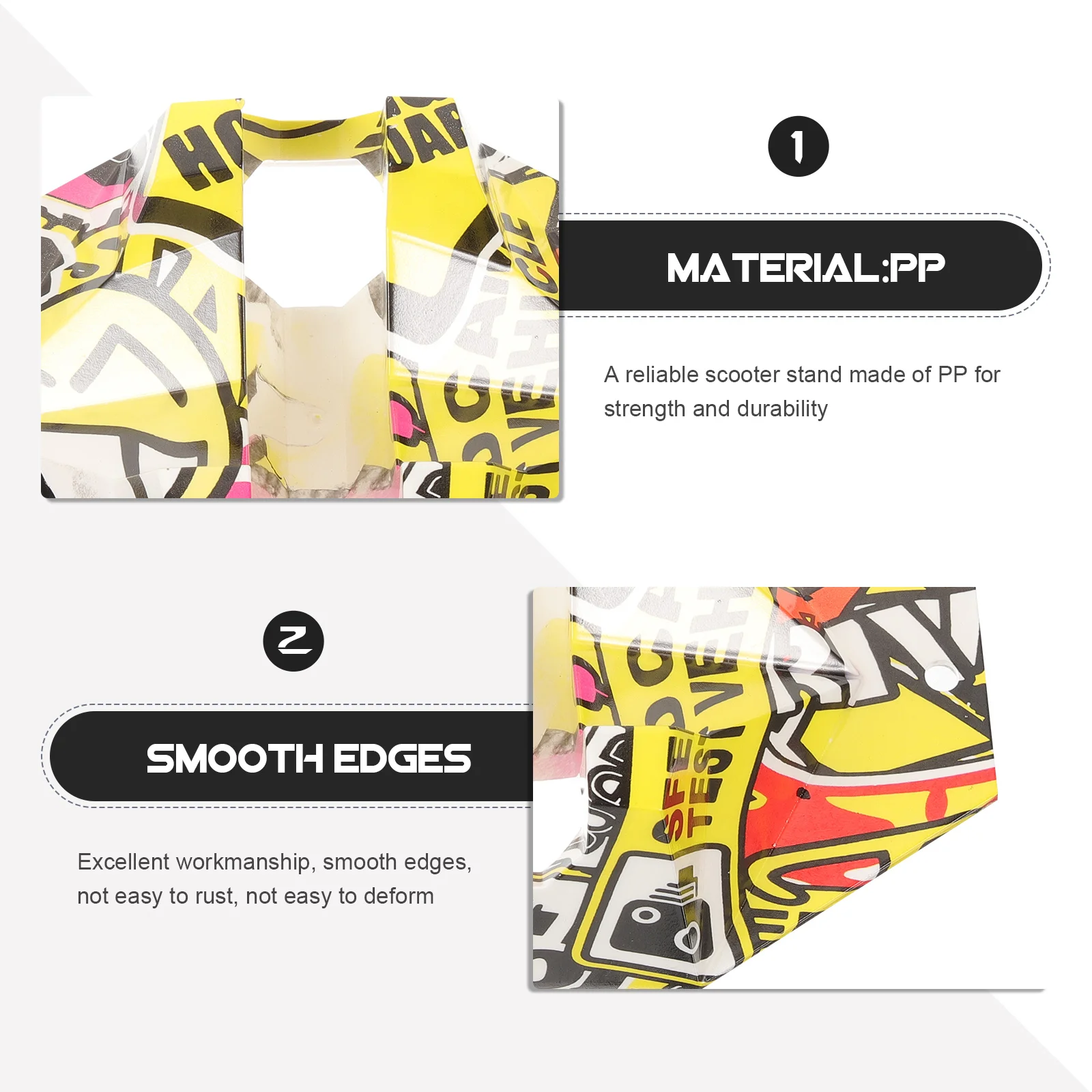 

1Set Reliable Scooter Parking Stand Smooth Edge Anti Rust PP Build Lightweight Portable Holder for Balanced Car DIY Display