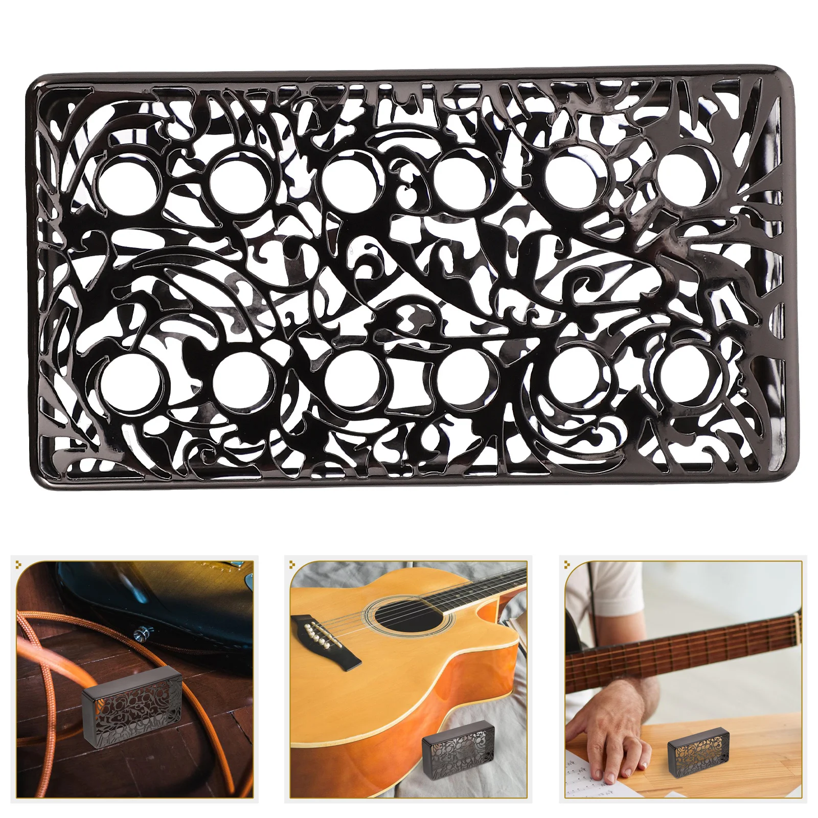 

2Pcs Metal Guitar Pickup Covers 12 Hole Decorative Design for Electric Guitar Replacement Parts Enhanced Sound Aesthetic