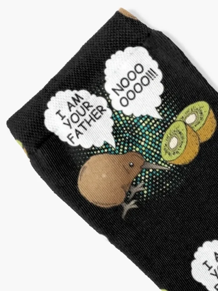 Funny New Zealand Kiwi Bird Kiwi Fruit I Am Your Father Nerd Geek Socks gifts luxe Crossfit Men's Socks For Men Women's