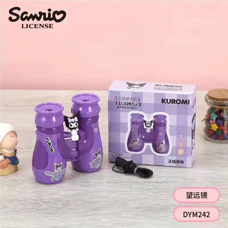 Sanrio Children's Binocular Portable Kuromi My Melody Outdoor Science Exploration Magnifier Toy School Students Birthday Gift