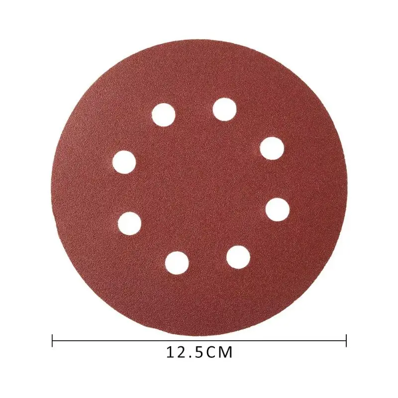 【CCA】100PCS Sanding Discs 8 Hole Hook And Loop Adhesive Sandpaper Grits For Random Orbital Sander Abrasive Sheets Tools view 6
