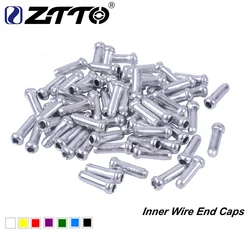 ZTTO 100PCS Bicycle Brake Cable Tips MTB Road Bike Brake Shifter Inner Cable Tips Wire End Cap Crimps Brake Shift Wire End Caps