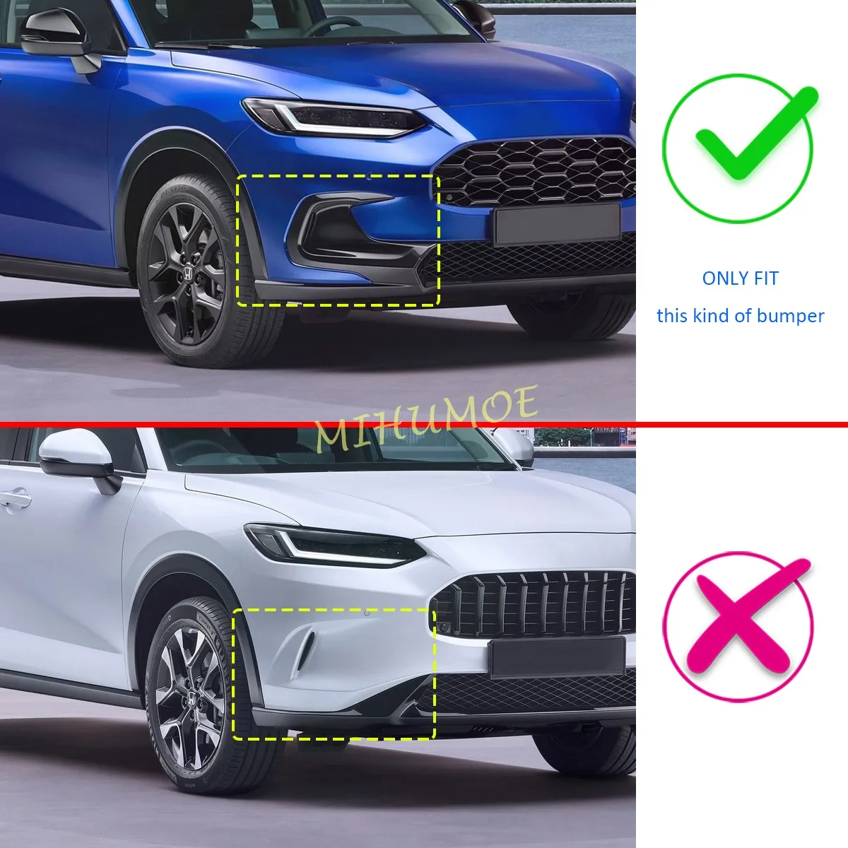 ل 2023-2025 هوندا ZRV ZR-V 2 قطعة الفولاذ المقاوم للصدأ المصد الأمامي ركن معدات الحماية درابزين #3