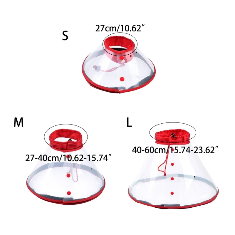 LXAF Oxygen Mask for Dogs Rescue Drawstring Adjustable Hoods Dog Transparent Anesthesia Mask Anti-Bite Pet Grooming Supplies