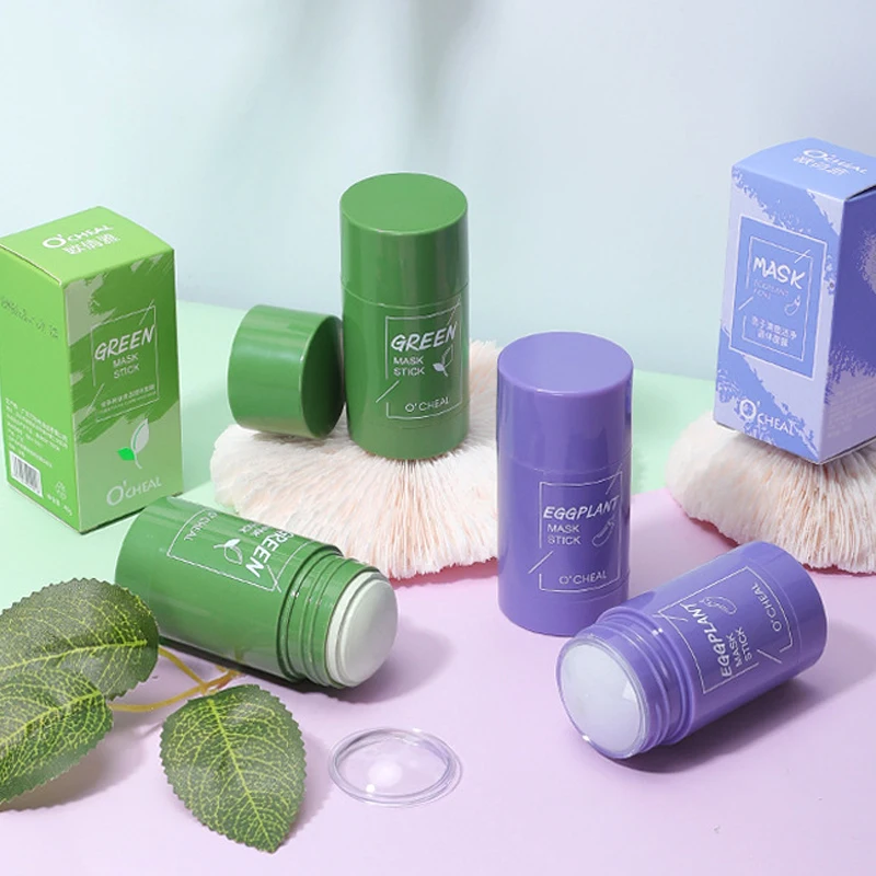 

Spreadable Mud Mask Stick Hydrating Moisturizing Oil Control Exfoliating Deep Cleaning Pore Shrinking Green Tea Solid Mask