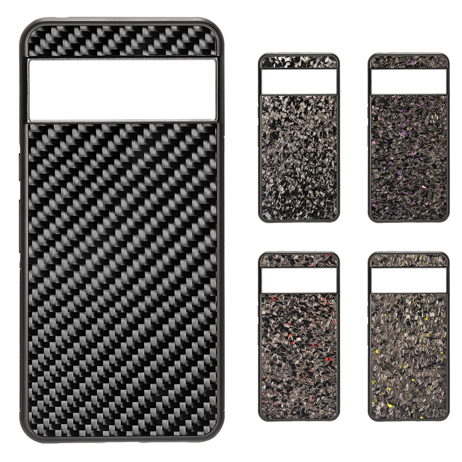 New Real Forged Carbon Fiber Case for Google Pixel 7 8 9 10 Pro/8A/ XL/7A Soft TPU Phone Case Anti-slip Cover