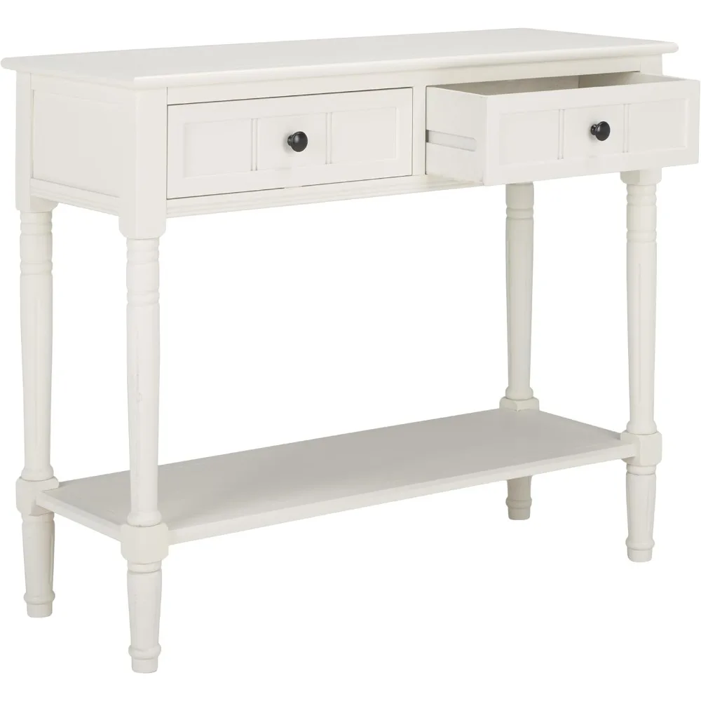 Consolle a 2 cassetti color crema invecchiata Samantha della collezione American Homes