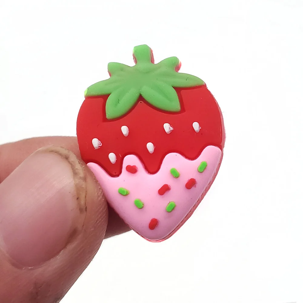 New 10Pcs/Set Shoe Charms Cartoon Avocado Carrot Cherry  Shoe Accessories Buckle Decorations Fit Kids X-mas