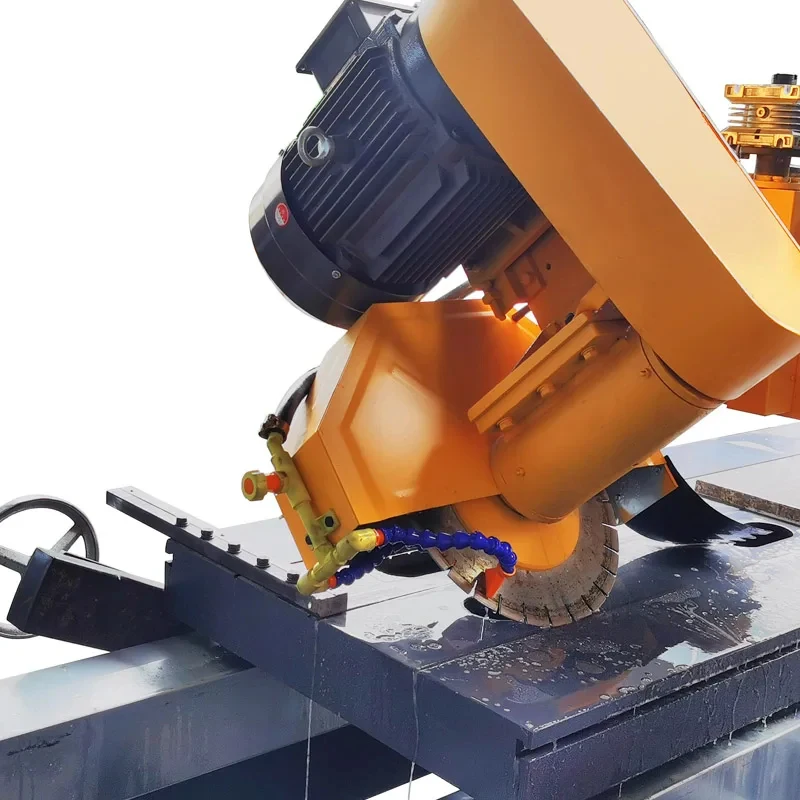 Hualong Stone Machinery Hsq-2800 Manual Marble Tile Saw Edge Granite Cutting Machine 45 Degree Head Titling Glass Cutter
