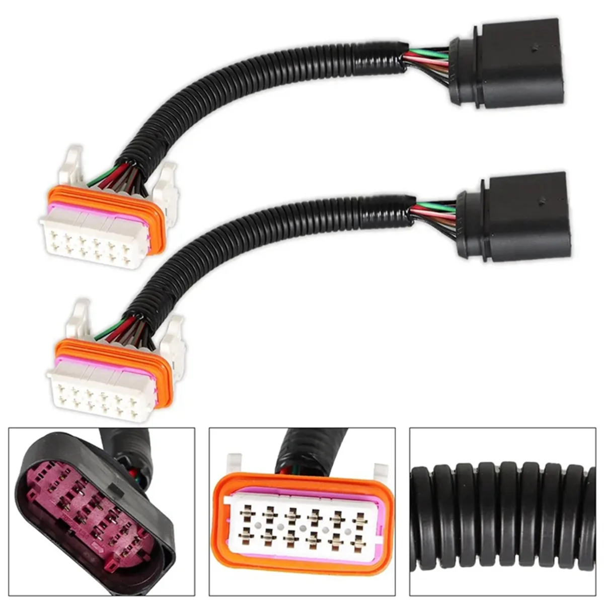 Imagem -04 - Cablagem do Farol do Carro Fio do Adaptador Apto para Volkswagen 20042007 7l6-971071-a 7l6971071a Pcs