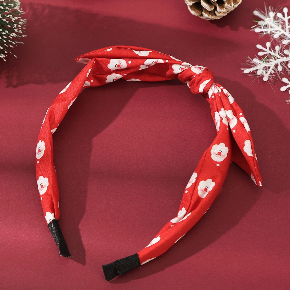 Christmas Snowflakes Bow knot Hairbands Autumn winter Headband Hair Hoop Hair Bands Bezel Headdress Hair Accessories