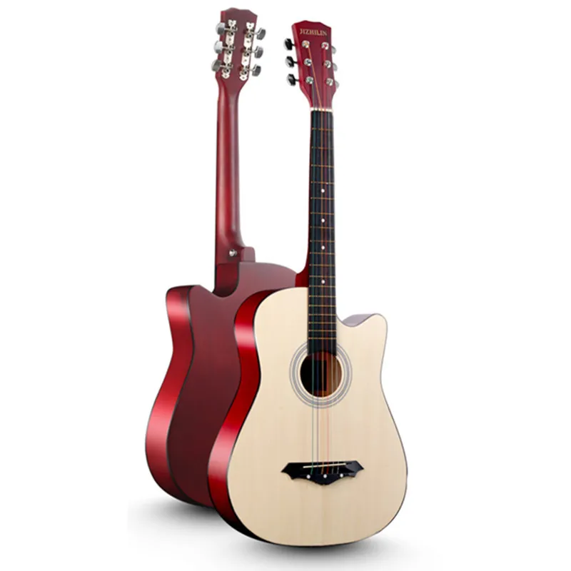 38 Inch 10 Color Acoustic Guitar Female Male Novice Beginner Practice Student Guitar