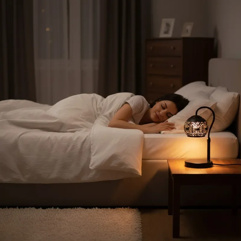 Flameless Wax Melter Lamp Adjustable Brightness Aromatherapy Diffuser for Bedroom Bedside Study Room Decor Night Light Gift