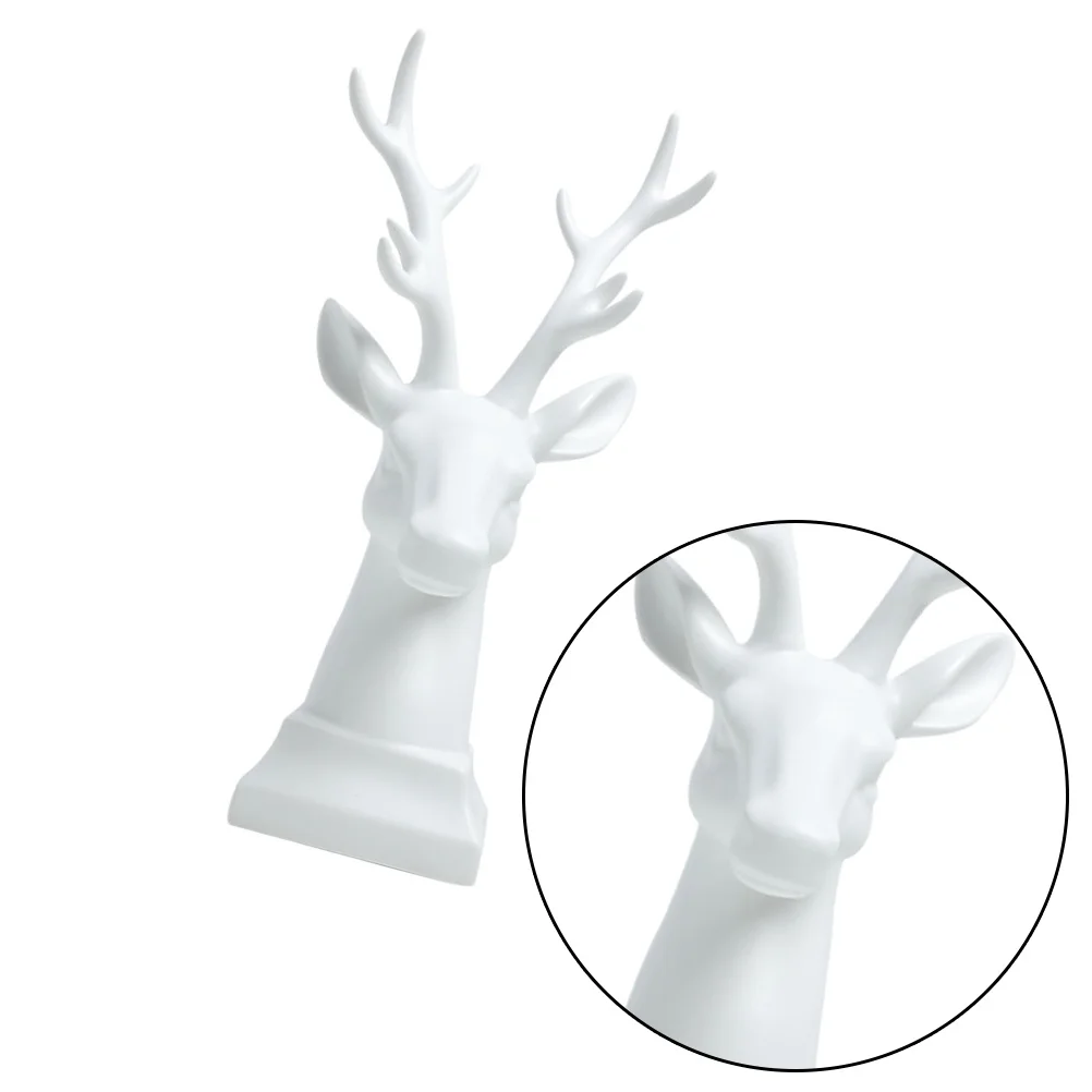 

1Pcs Creative Deer Head Adornment Ceramic Desktop Decoration Elegant Home Office Interior Decor Piece for Shelves Display