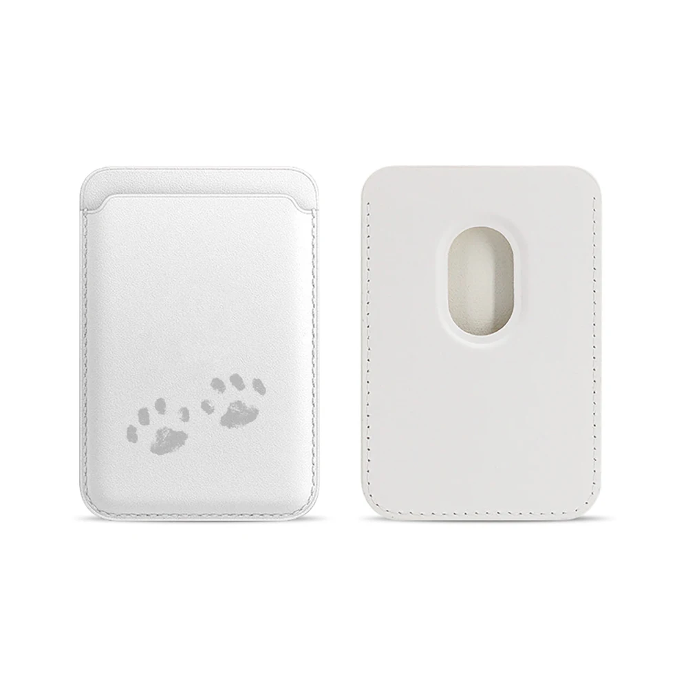 Niedliche Paw Bean Leder-Kartenhülle Handy-Kartenhalter Magnetische Hülle Geeignet für alle iPhones mit Magsafe-Kartenfunktion Handy-Rückentasche – Detail 4