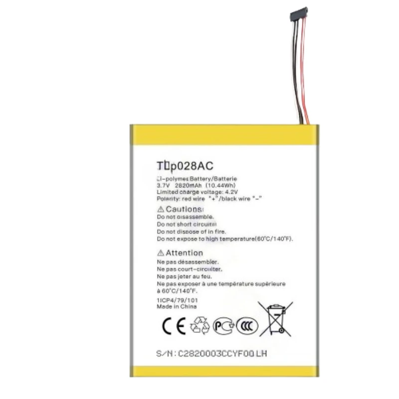 2820mAh for Alcatel TLP028AC/AD/A2  Pixi 3 7.0/OT-1216 Mobile Phone Battery