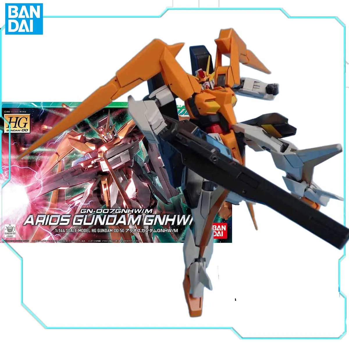 

Оригинальный комплект модели Bandai HG 1/144 50 GNHW/M ARIOS GUNDAM GNHWIW, аниме-фигурки, сборная модель, коллекция игрушек
