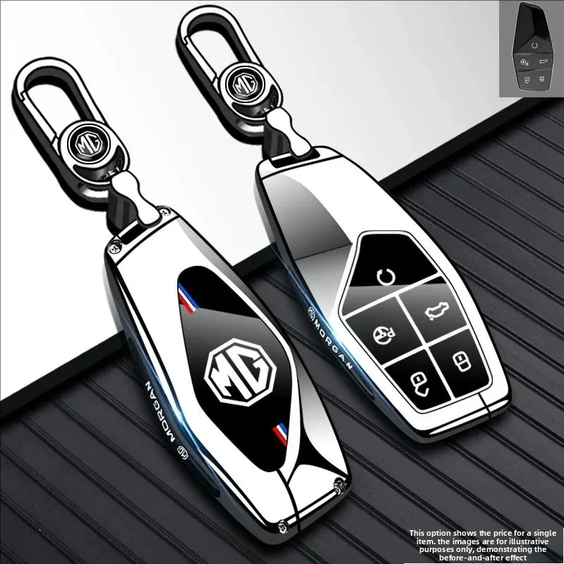 

New Styling 5 Bottons Metal Car Key Case Cover Fob Protector For MG ONE 2022 2023 2024 Protector Cover Keychain Accessories