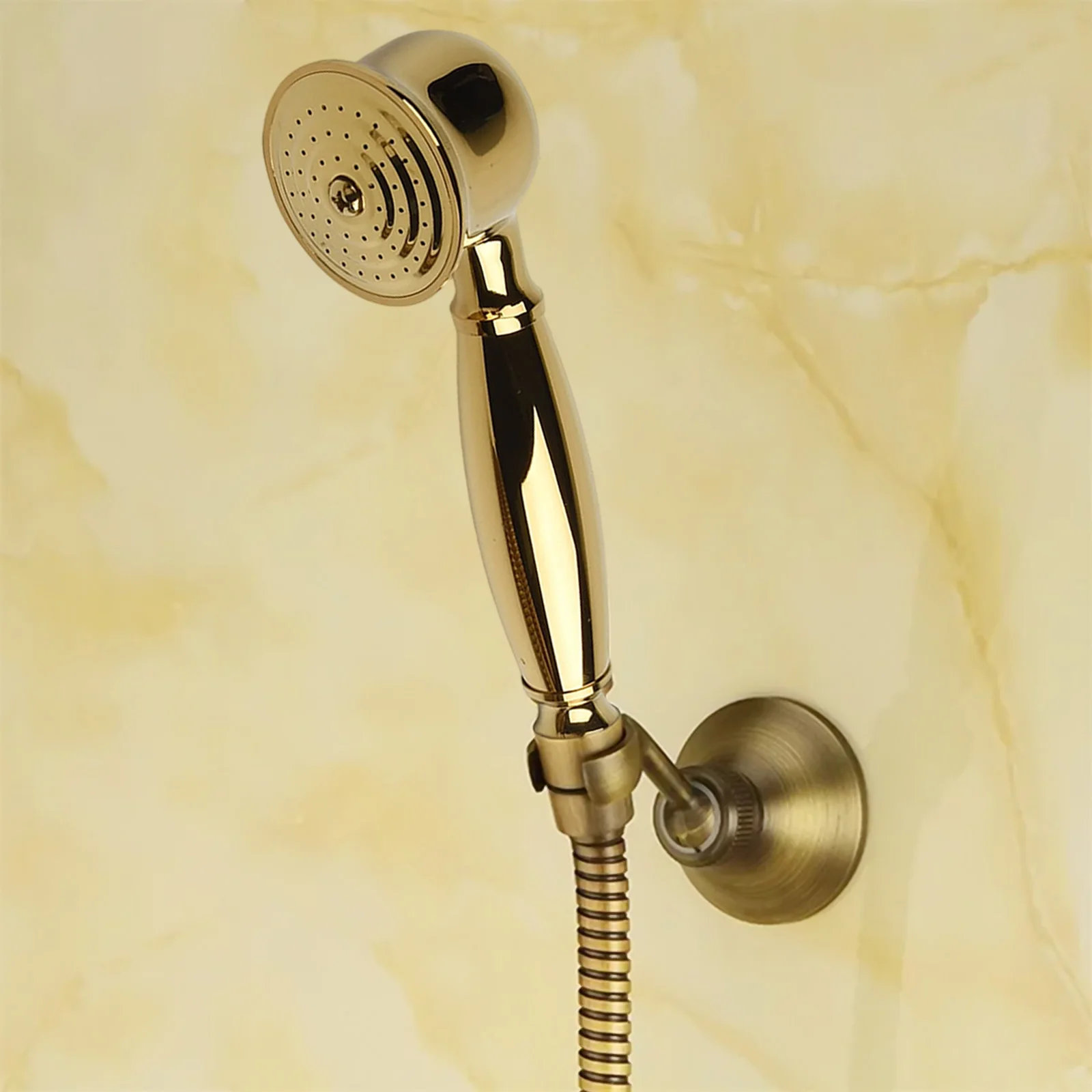 Brass Shower Head Handheld Shower Replacement Bathroom Use Leak-resistant Rust-resistant Utility Bill Saver For Kids Bathing