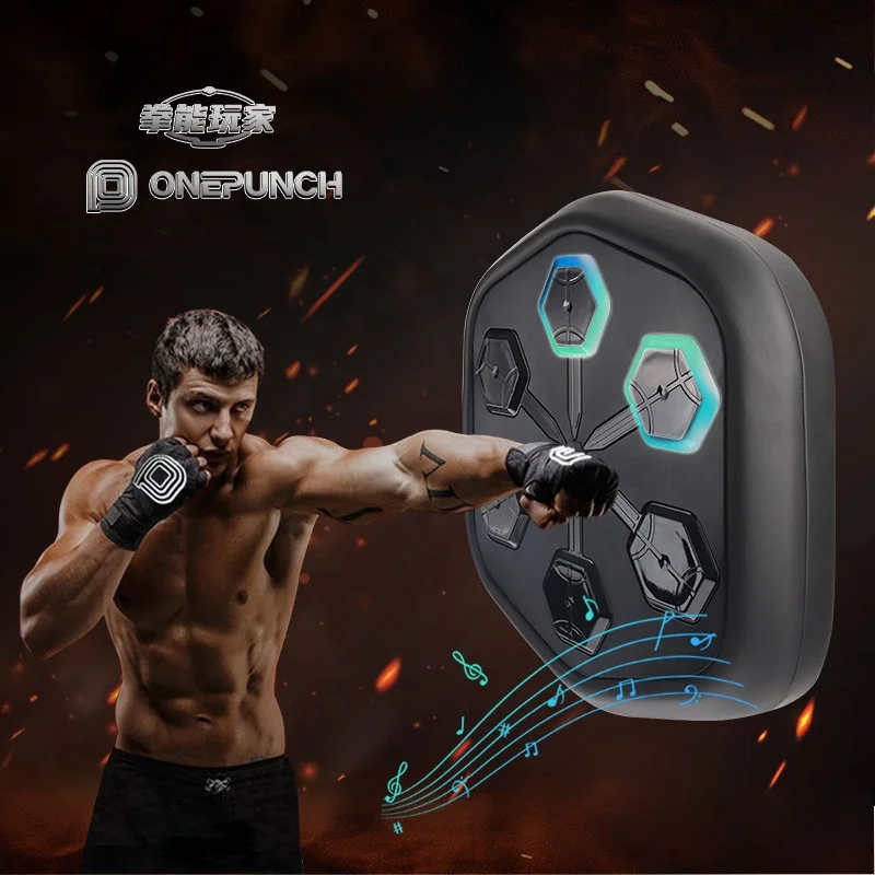 Indoor Smart Bluetooth Onepunch Music Boxing Target Training Machine Adult Wall Mounted Trainer Kicking Pad With Gloves