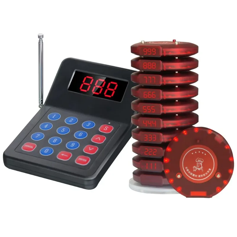 Restaurant Queue Calling System Wireless Paging System With Pager Guest Paging System
