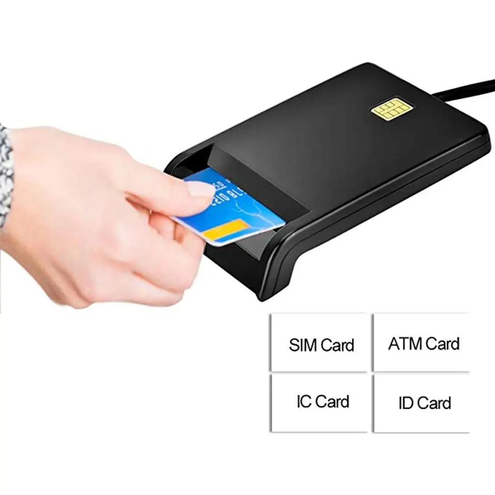 New Usb 2.0 Sim Smart Card Reader Bank Card IC/ID EMV Tf Mmc Card Readers Usb-Ccid Iso Linux OS 7816 SD TF MMC Smart Card Reader