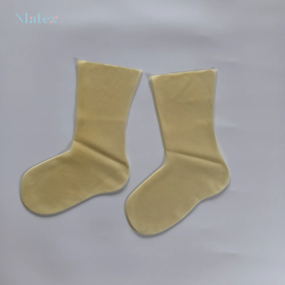 Black and Clear Natural Latex Neutral 2D Short Socks