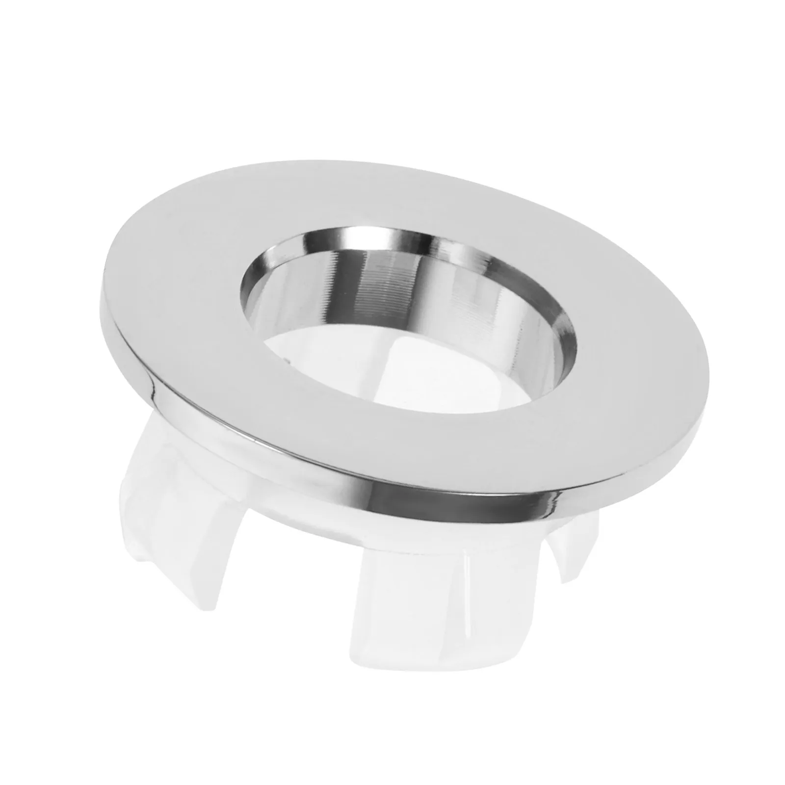 

Bathroom Basin Sink Overflow Cover Ring Rounded Edge Design Leak Proof Easy Fit for Standard Overflow Holes Sink Plugs for Holes
