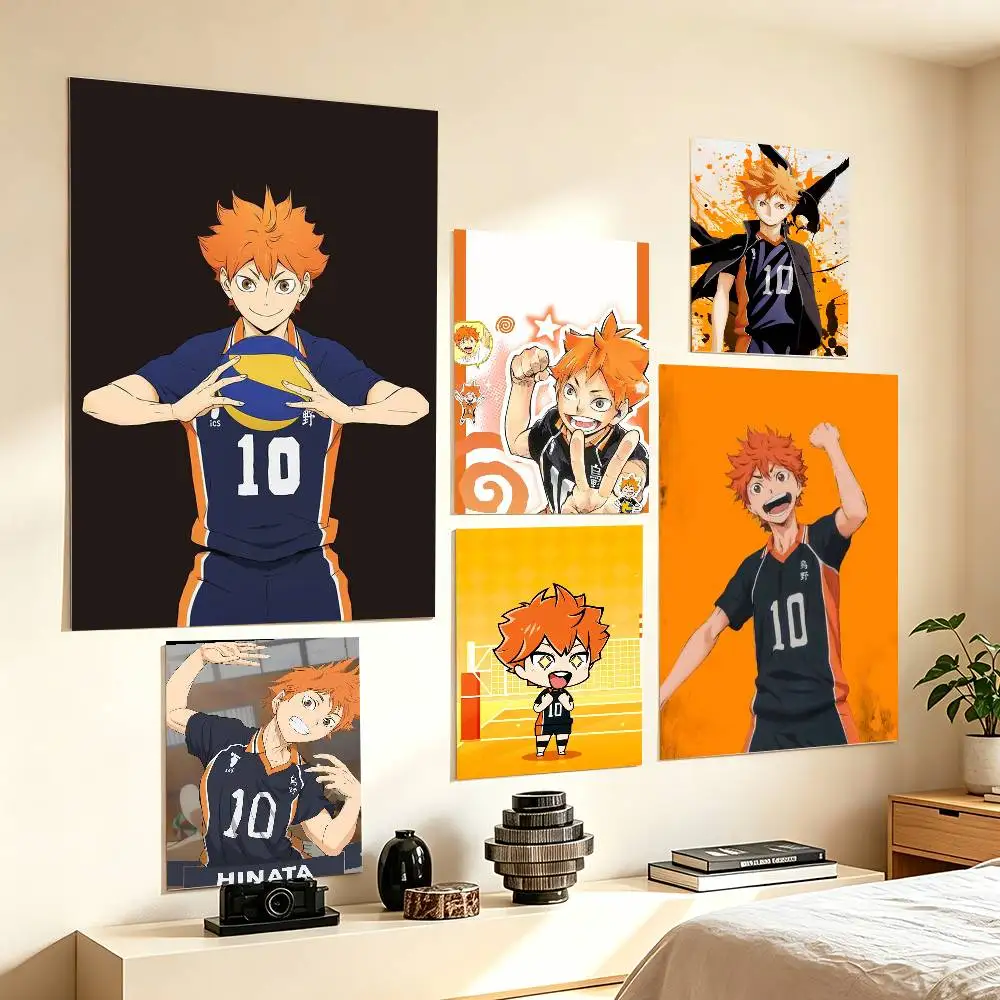 Haikyu Character Shoyo Hinata  Poster HD Self Adhesive Waterproof Wall Art Ideal for Home Office Dorm Gift