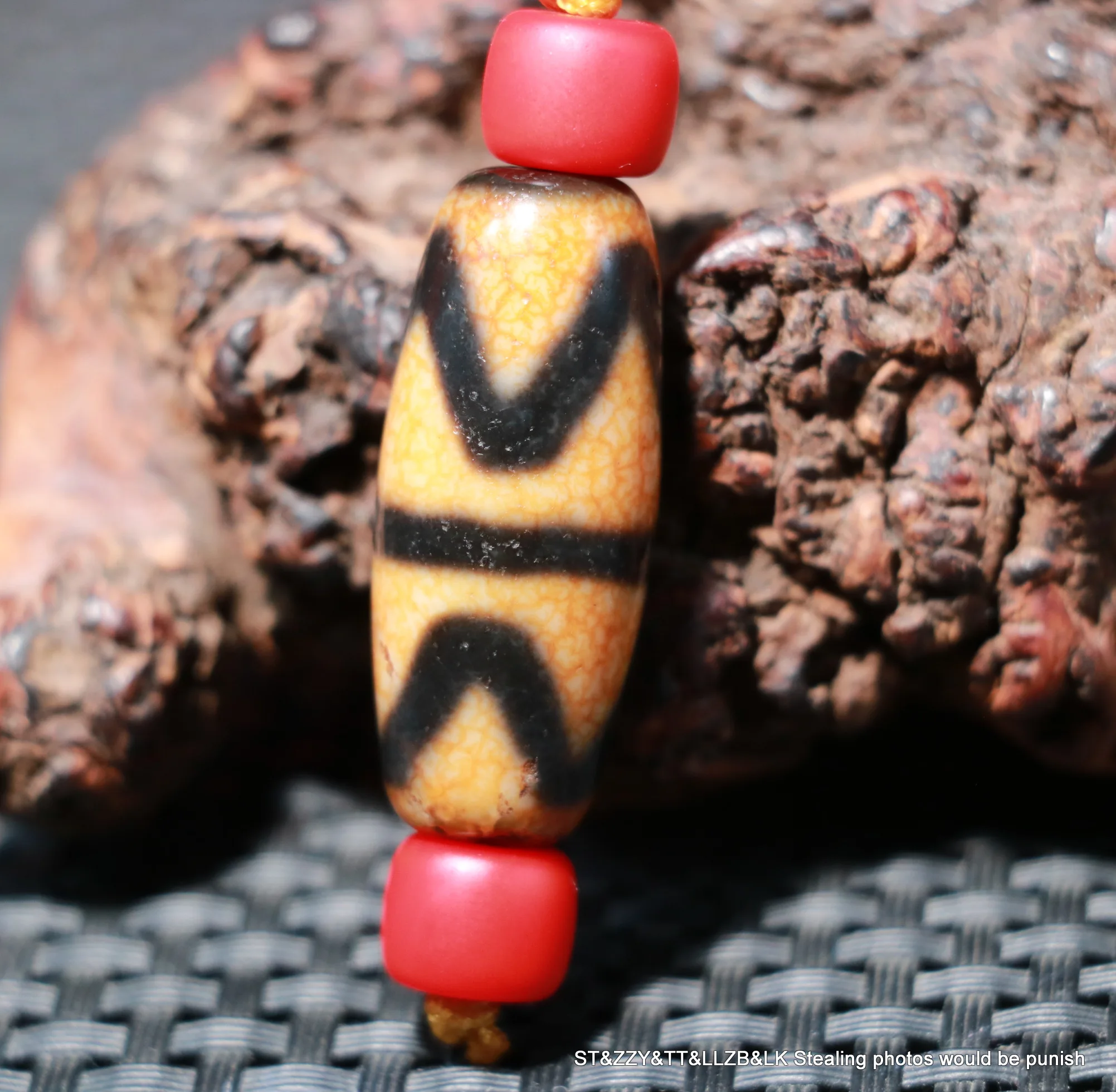 Magic Power Energy Tibetan Old Agate Double Tiger Tooth dZi Bead Amulet Fit For Making Bracelet Talisman Top Quality Timestown