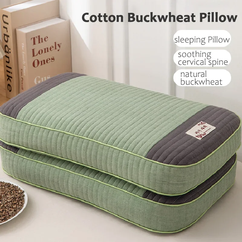 Sobakawa Traditional Buckwheat Standard Size Pillow Organic Cotton with Natural Technology for Cool Sleep Bed Sleep Pillow