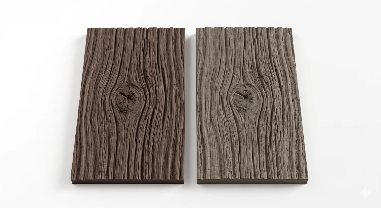 40x26cm Stamped Concrete Mat for Wood Bark Texture, Reusable Rubber Mold with Tree Rings for Fence & Wall, Easy Press