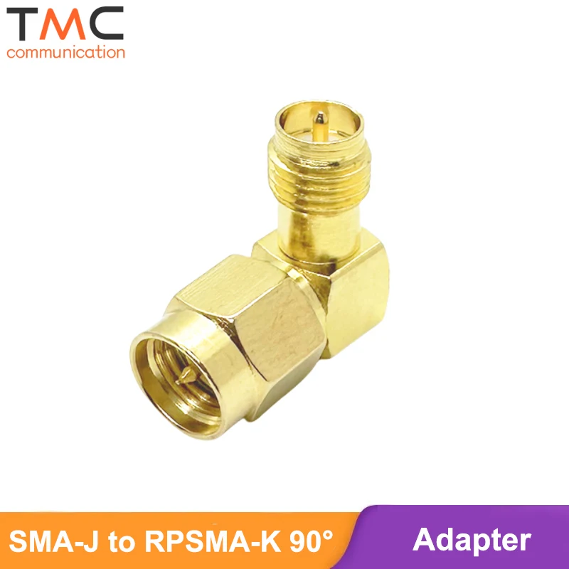 

SMA Male to RPSMA Female Right Angle 90 Degree RF Coaxial Coax Adapter for WiFi Router Drone Antenna