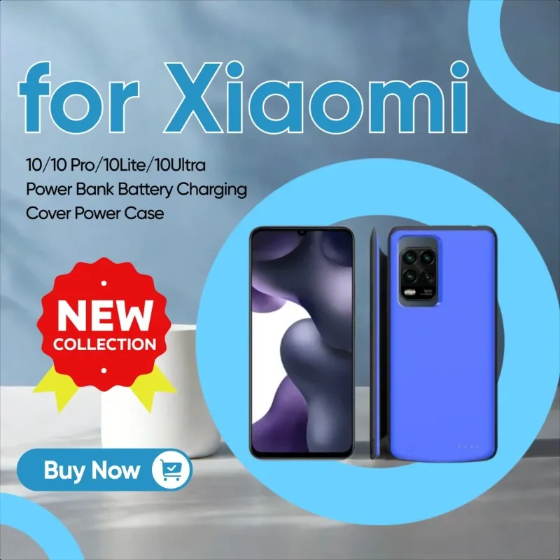 

10000mAh Battery Charger Cases for Xiaomi Mi 10/10 Pro/10Lite/10Ultra Power Bank Battery Charging Cover Power Case