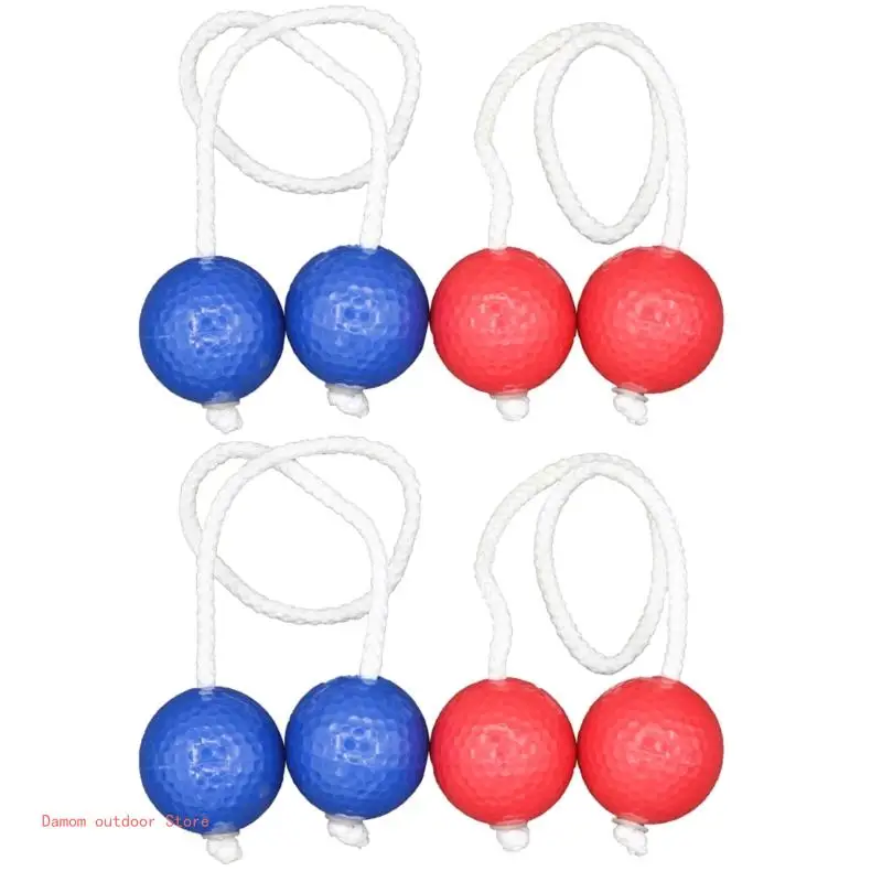 

4Pcs Ladders Ball Replacement 2 Redness Ladders Toss Game Ball Hard Golf Training Ball for Backyard Game