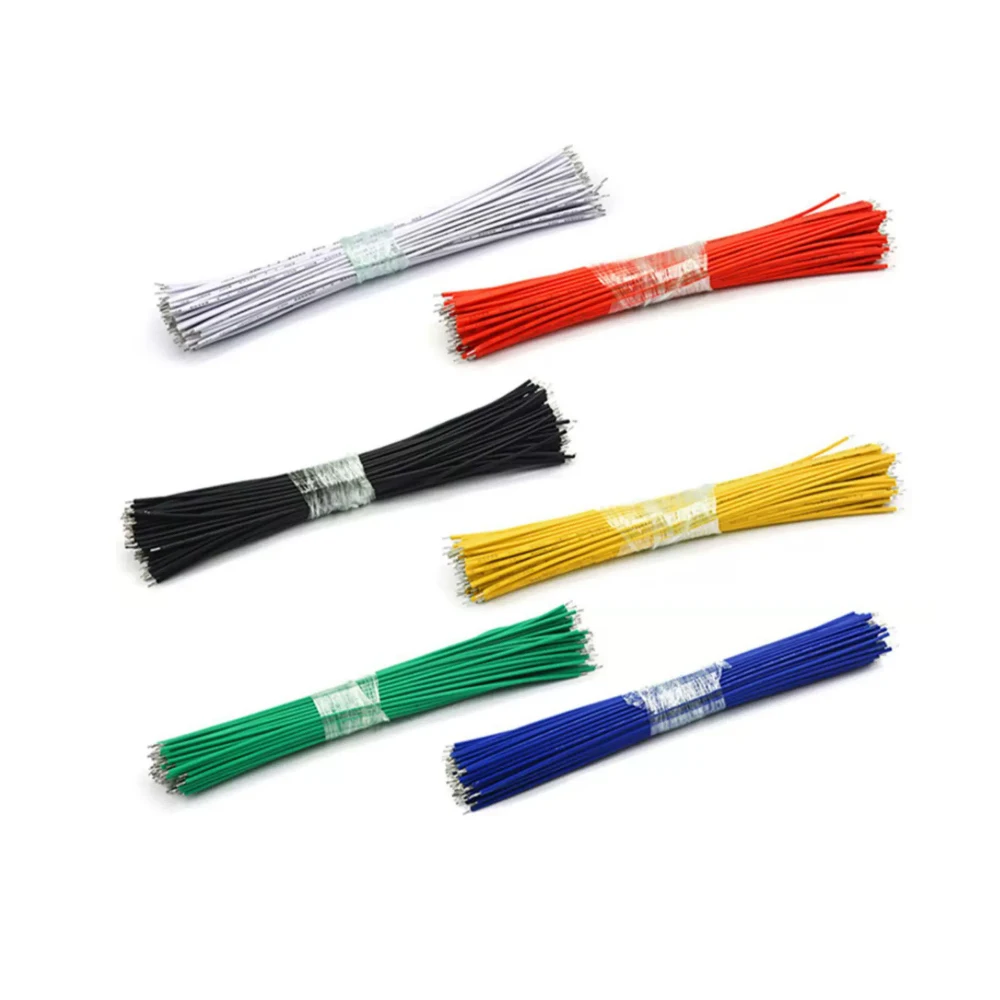 100Pcs 26AWG Tin-Plated Breadboard PCB Solder Cable 10/15/20CM Jumper Wire Tin Conductor DIY Electronic Wires Connector
