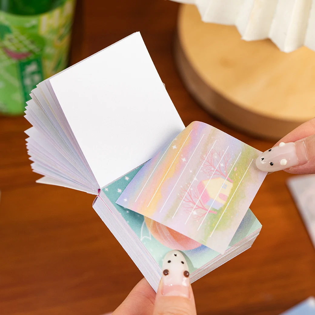 50sheets Kawaii Ins Sea Salt Star Language Mini Message Sticker Book DIY Diary Scrapbook Creative Decoration Cute Stickers