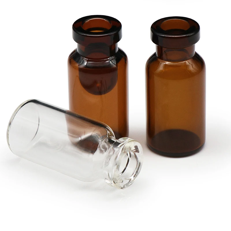 

Headspace Bottle Chromatography Bottle100 pcs0.5ml 3ml Clamp Bottle Injection Storage Sample Bottle Butyl Rubber Stopper Gasket