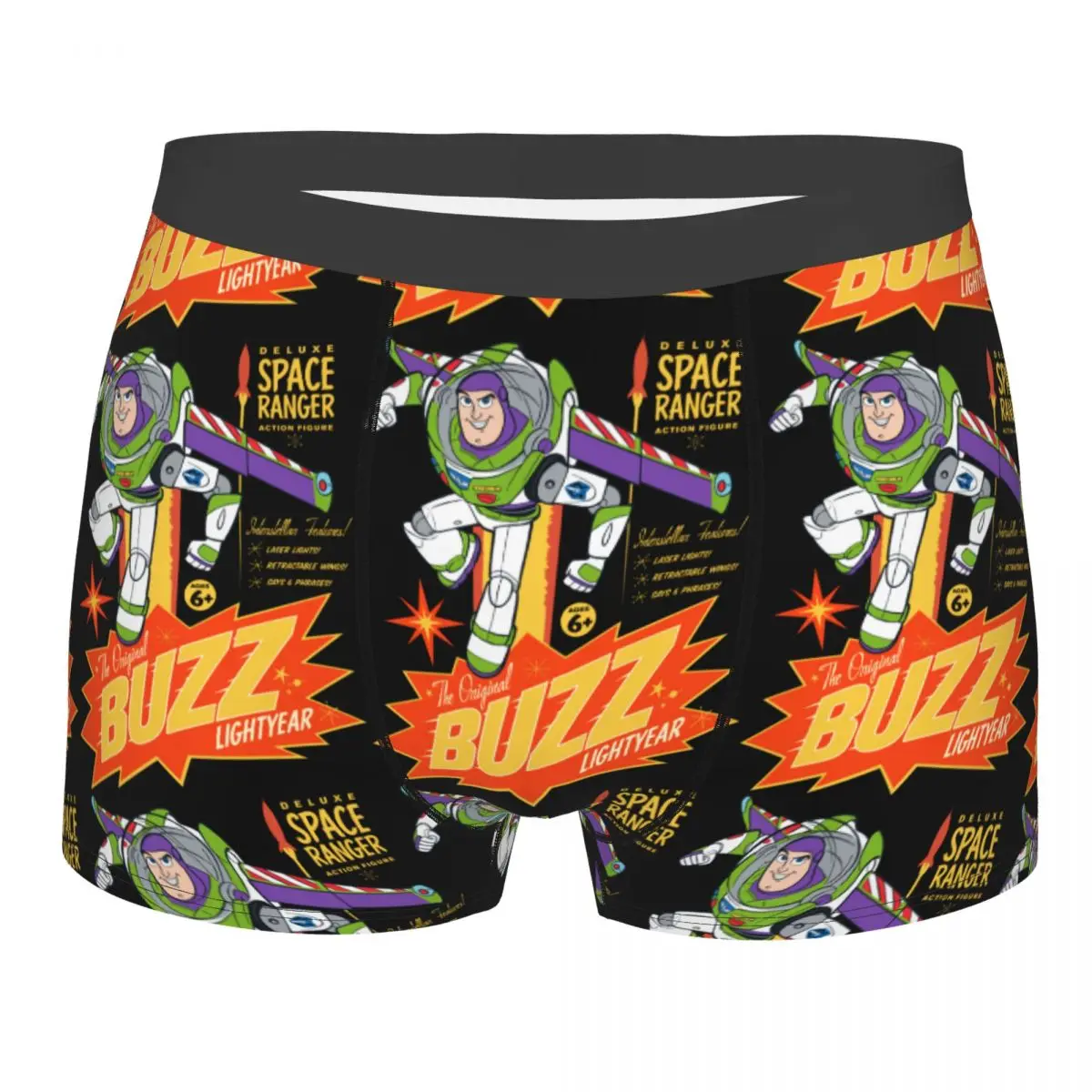 Men Toy Story 4 Buzz Lightyear Action Figure Long Underwear Novelty Boxer Briefs Shorts Panties Homme Polyester Underpants