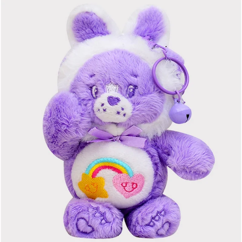 Care Bears Rabbit Plush Toy Backpack Pendant Keychain Boys Girls Toy Schoolbag Decoration Birthday Present Cute Stuffed Keyring