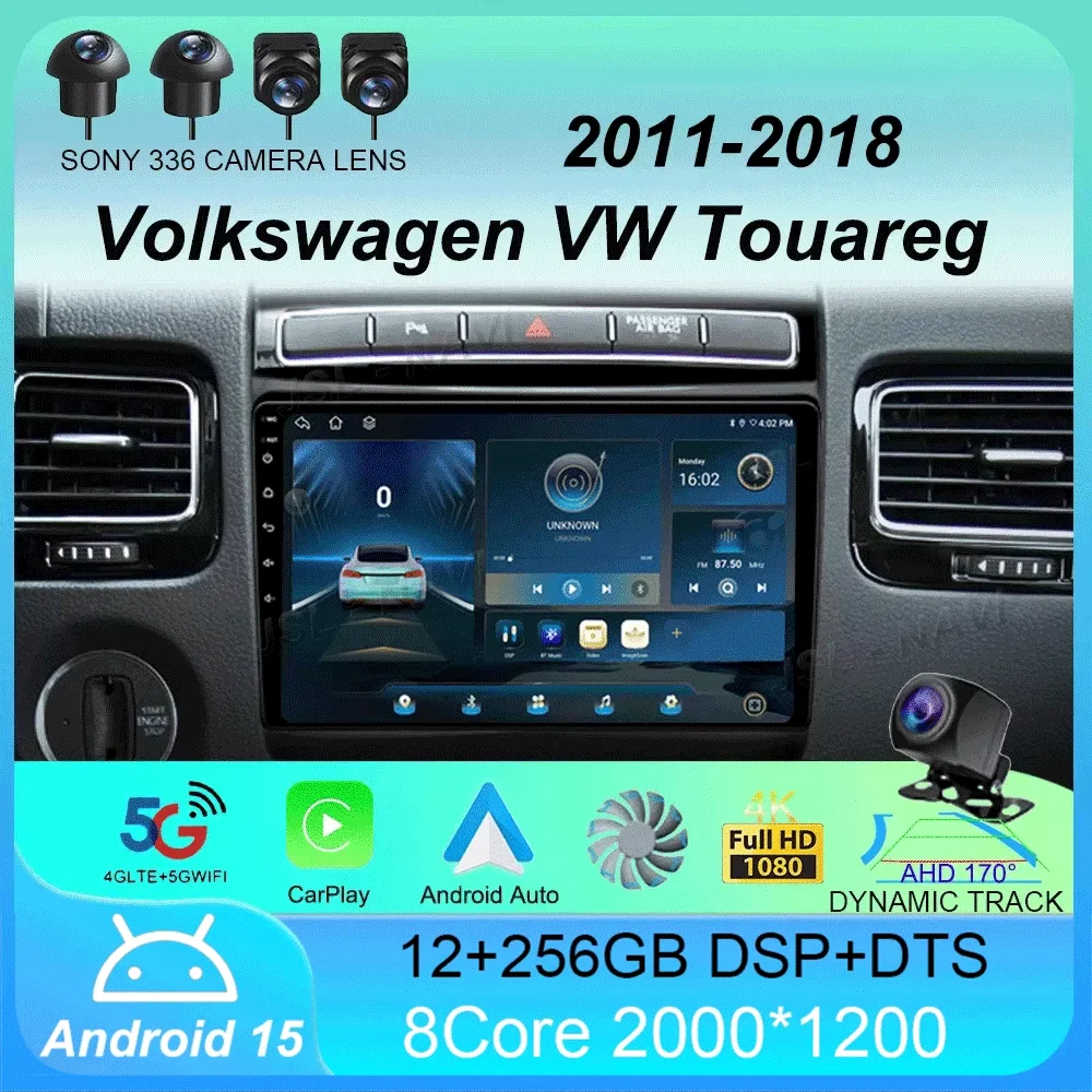 

Android 15 Car Radio For Volkswagen VW Touareg 2011-2018 Touch Screen Wireless Carplay Auto Car Stereo Multimedia Player