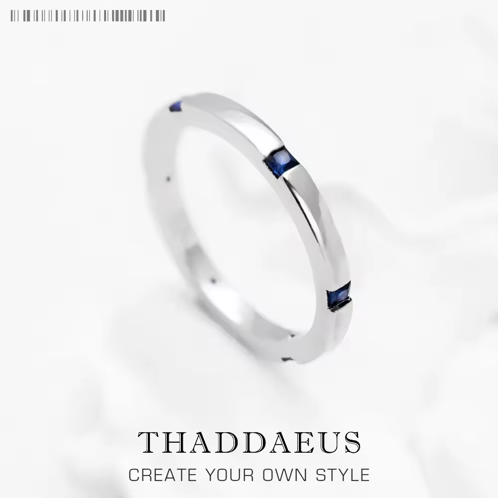 Ring With Stones Europe Style Trendy Fine Jewelry For Women Brand New Pure 925 Sterling Silver Christmas Gift