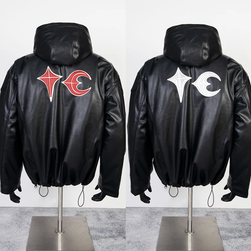 

Brand Thug Club Cotton-padded Coat High Quality Original Standard Embroidery Logo Custom Zipper Waterproof Leather Jacket