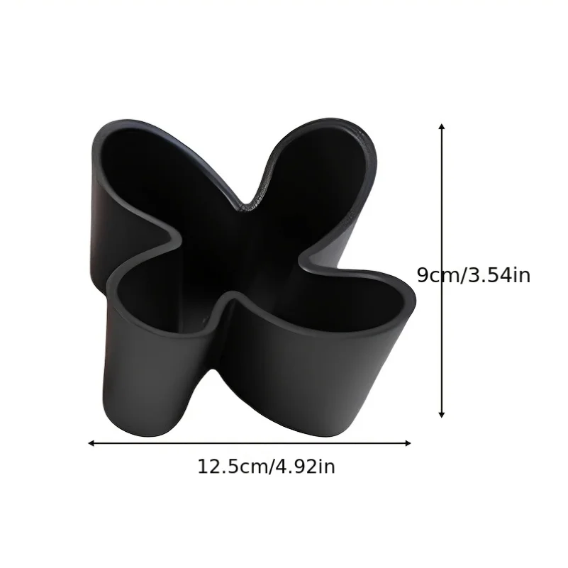 1pc Desktop Organizer Storage Box Multifunctional Pencil Holder for Countertop Black/white