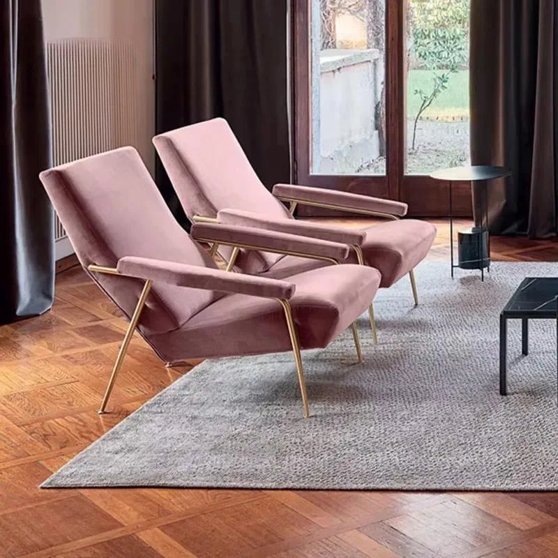 Italian Style Single PU Armchair High End Simple Stylish Design Suitable for Apartment Living Room Furniture
